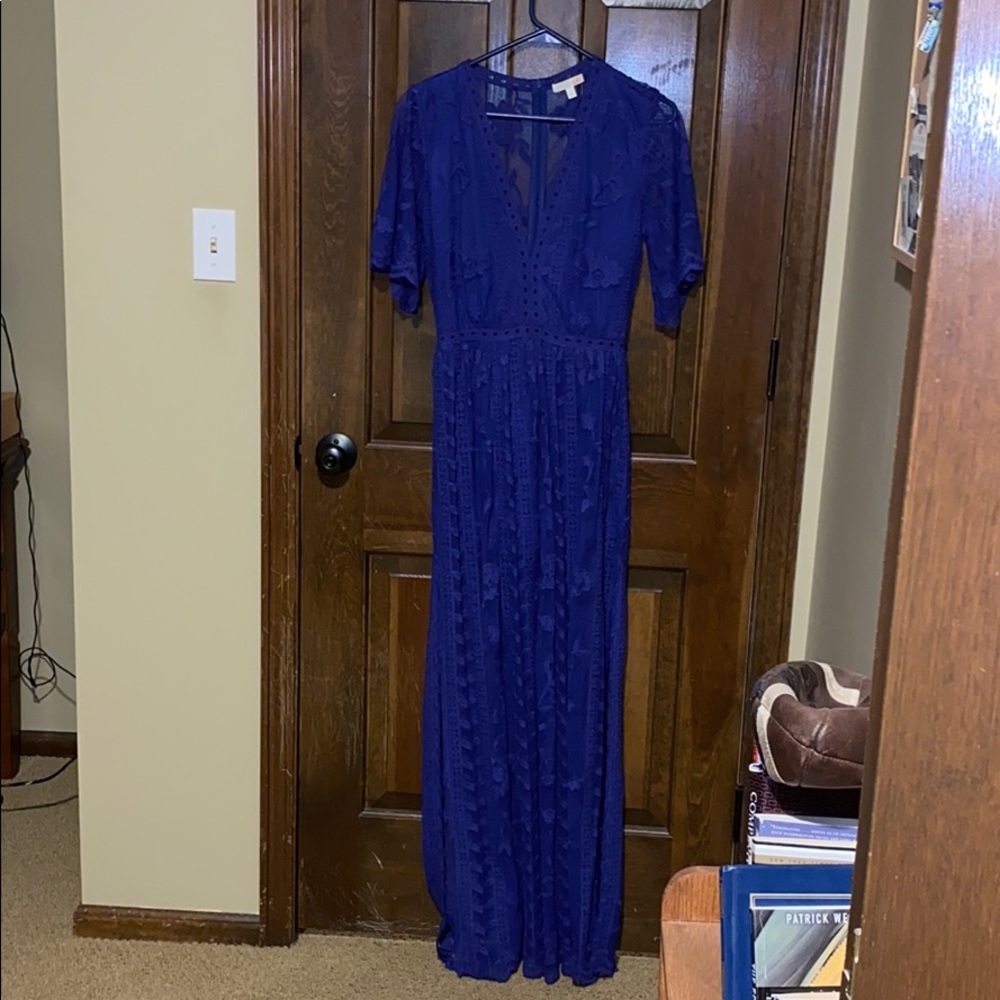 Long blue romper/dress